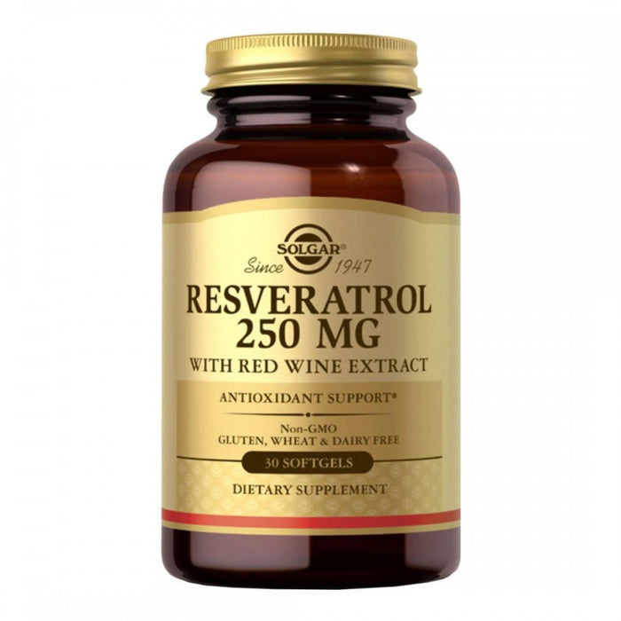Solgar Resveratrol 250mg 30softgels - The Health Shop