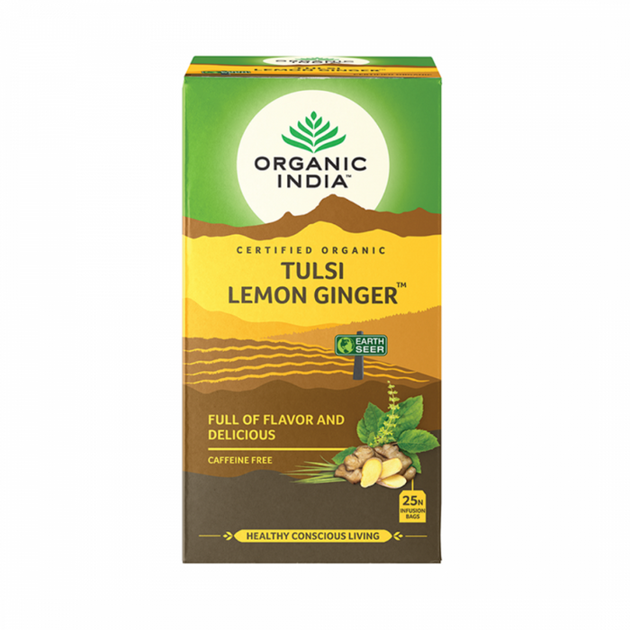 Organic India Tulsi Lemon Ginger 25 teabags - The Health Shop