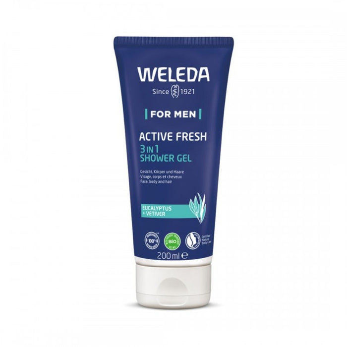 Weleda For Men Active Fresh 3in1 Shower Gel 200ml - The Health Shop