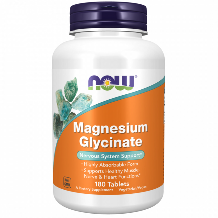 NOW Magnesium Glycinate 200mg 180tabs - The Health Shop