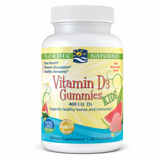 Nordic Naturals Vitamin D3 Gummies KIDS 400IU 60 gummies - The Health Shop