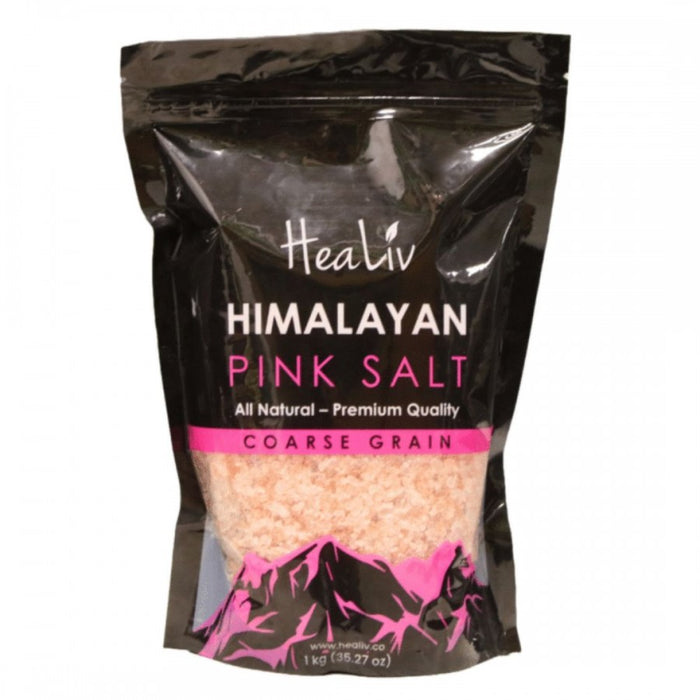 HeaLiv Himalayan Pink Salt, Coarse Grain 1kg