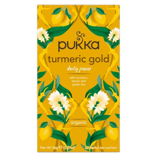 Pukka Turmeric Gold 20 herbal tea sachets - The Health Shop