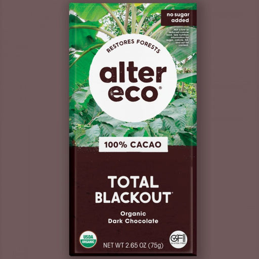 alter eco 100% CACAO - Total Blackout Organic Dark Chocolate 75g