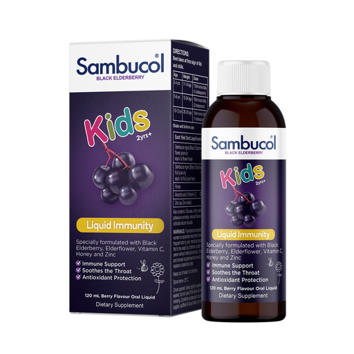 Sambucol Black Elderberry Kids Advanced Immune Daily Defence Syrup 120ml - The Health Shop