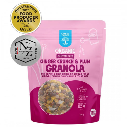Chantal Organics Organic Gluten Free Ginger Crunch & Plum Granola 400g Food & Drink > Breakfasts