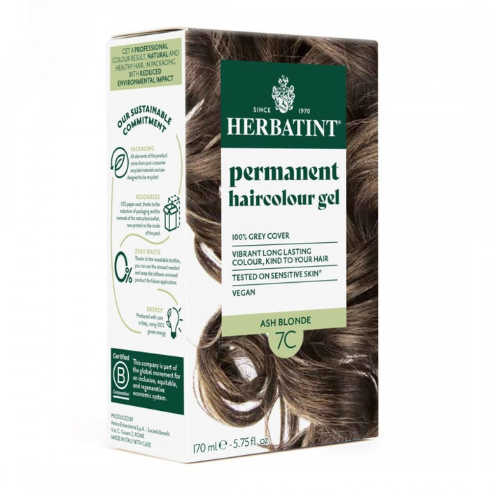 Herbatint Permanent Hair Colour Gel - C Tones: 7C Ash Blonde