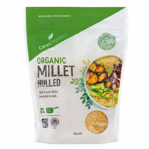 Ceres Organics Organic Hulled Millet 500g - The Health Shop