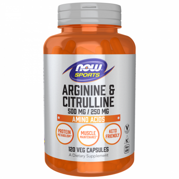 NOW Sports Arginine & Citrulline 500mg / 250mg 120vcaps