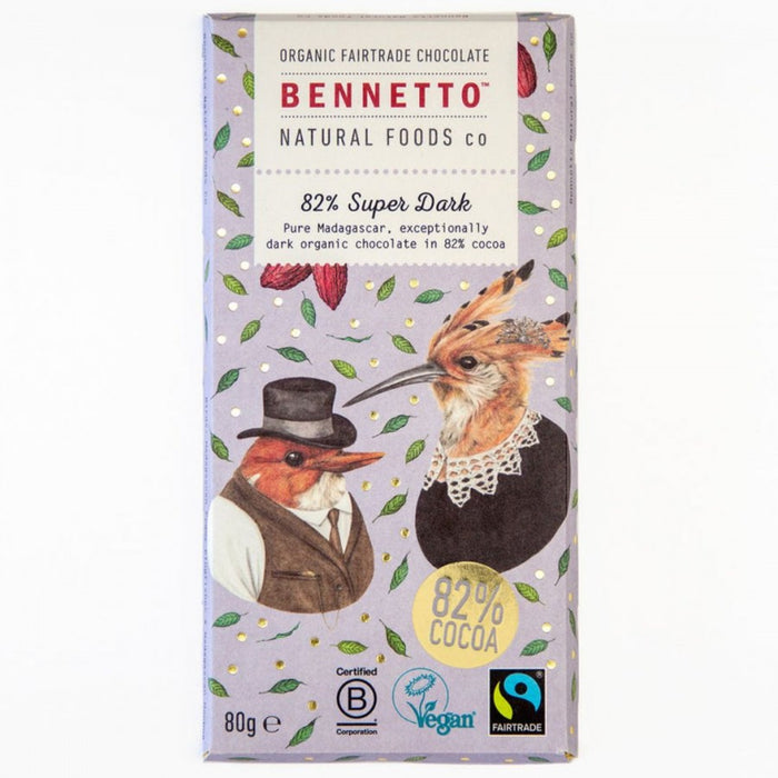 Bennetto 82% Super Dark Chocolate 80g