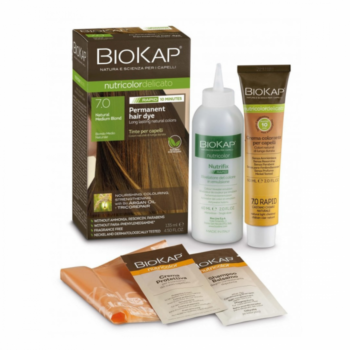 BioKap Nutricolor Delicato RAPID 7.0 Natural Medium Blond