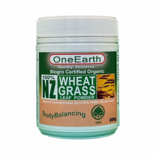 OneEarth 100% Organic NZ Wheatgrass 200g - The Health Shop