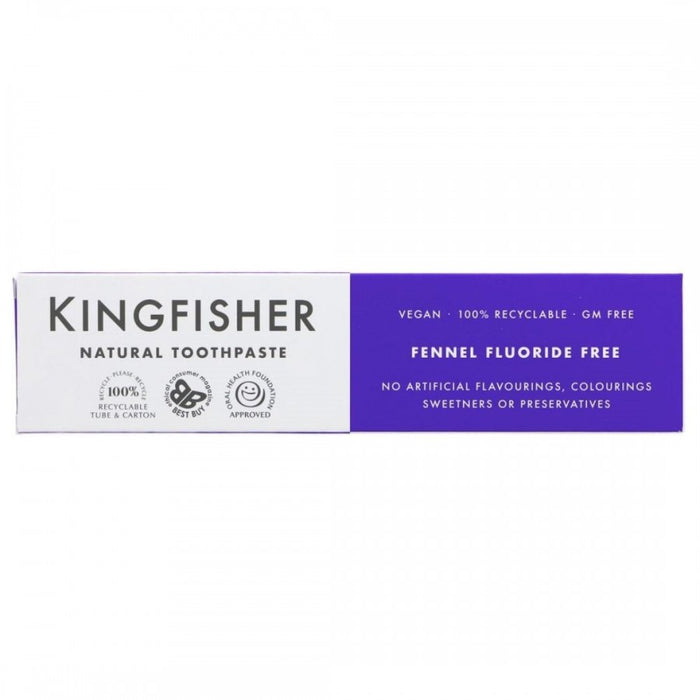 Kingfisher Natural Toothpaste - Fennel Fluoride Free