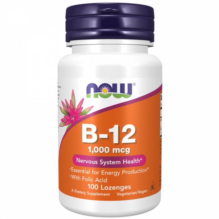 NOW B-12 1,000mcg 100 lozenges - The Health Shop