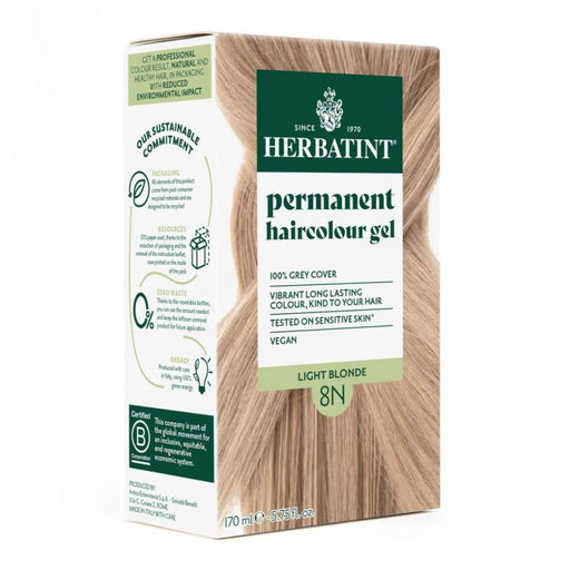 Herbatint Permanent Hair Colour Gel - N Tones: 8N Light Blonde