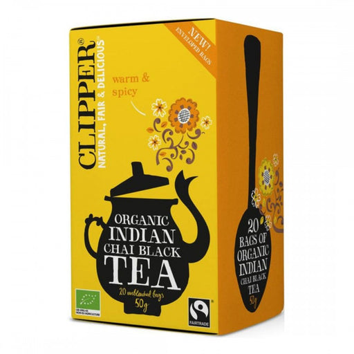 Clipper Organic Indian Chai Black Tea 20 tea bags - The Health Shop