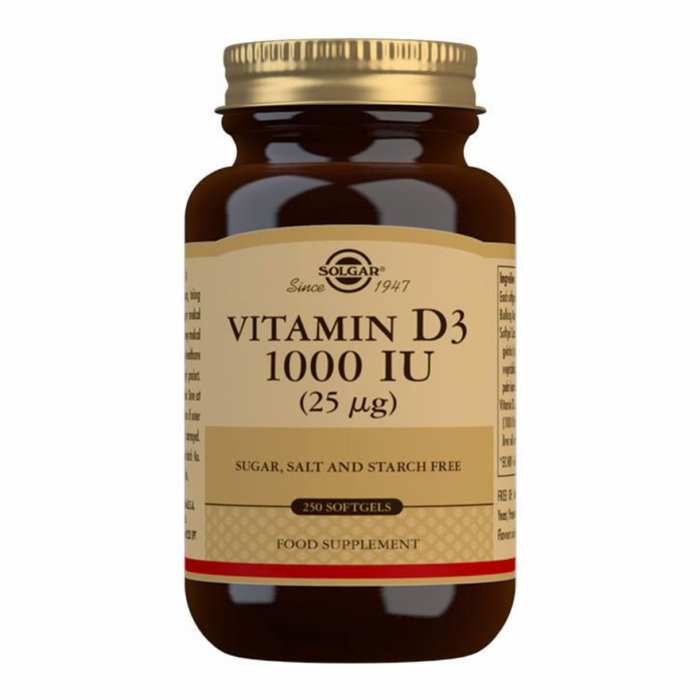 Solgar Vitamin D3 1000IU (25mcg) 250 softgels