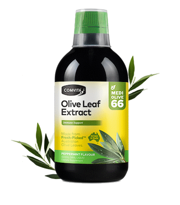 Comvita Olive Leaf Extract, Peppermint 500ml - The Health Shop