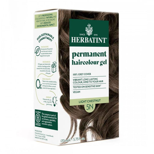 Herbatint Permanent Hair Colour Gel - N Tones: 5N Light Chestnut