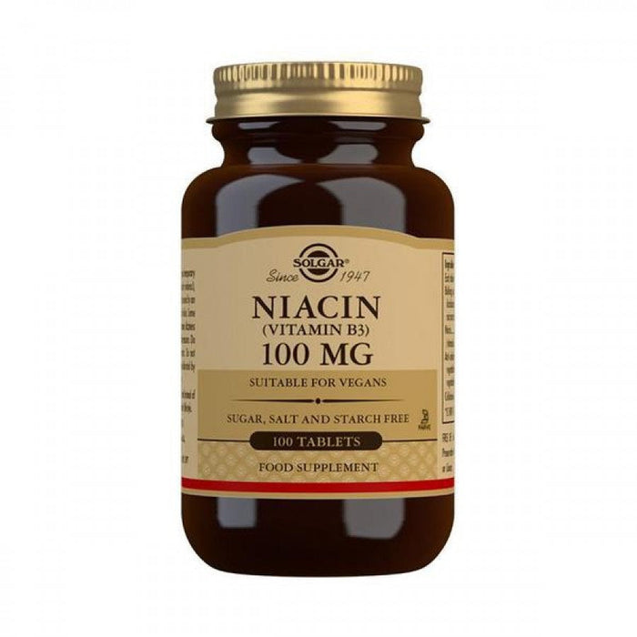 Solgar Niacin (Vitamin B3) 100mg 100tabs - The Health Shop