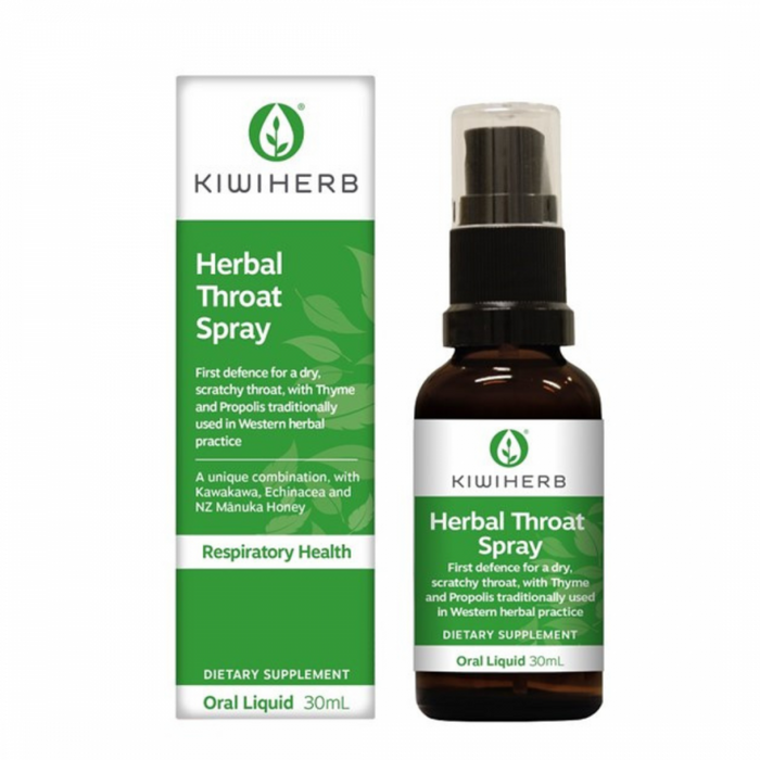 Kiwiherb Herbal Throat Spray 30ml - The Health Shop