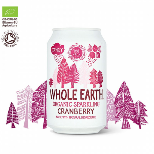 Whole Earth Organic Sparkling Cranberry 330ml - The Health Shop