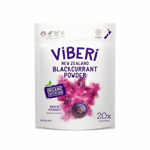 ViBERi Organic Blackcurrant Powder 20 x 10g sachets - The Health Shop