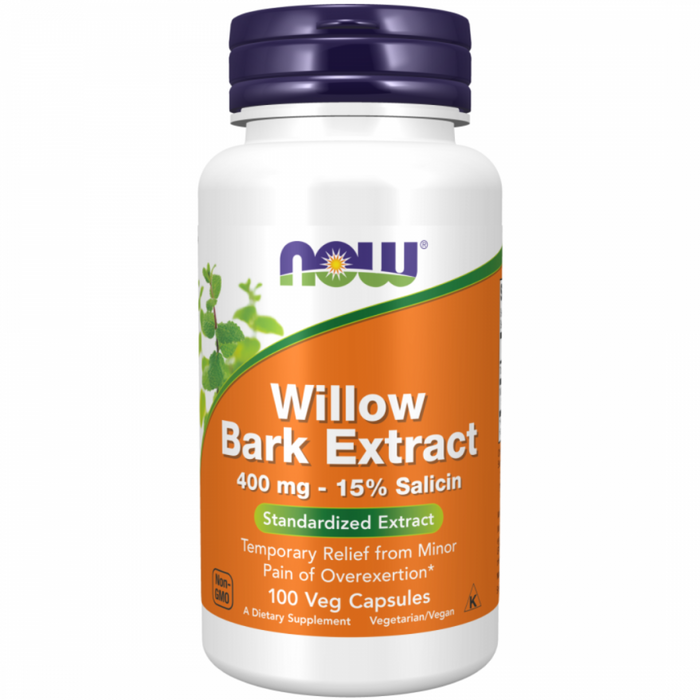 NOW Willow Bark Extract 400mg 100vcaps - The Health Shop