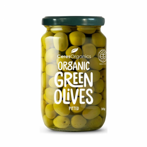 Ceres Organics Organic Green Olives, Pitted 315g - The Health Shop