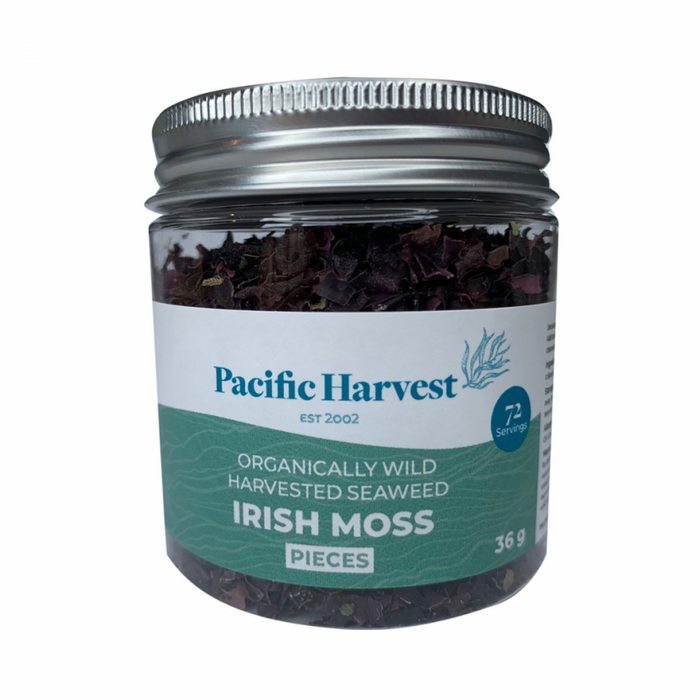 Pacific Harvest Irish Moss Pieces, Wild Harvested Seaweed 36g