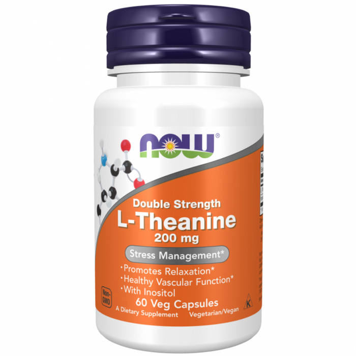 NOW Double Strength L-Theanine 200mg 60vcaps - The Health Shop