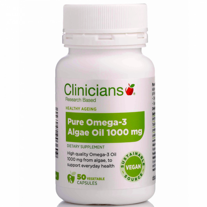 Clinicians Pure Omega-3 Algae Oil 1000mg 50vcaps - The Health Shop