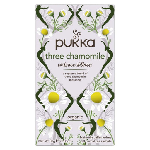 Pukka Three Chamomile 20 herbal tea sachets - The Health Shop