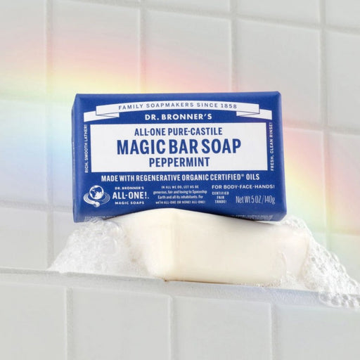 Dr. Bronner's Pure-Castile Magic Bar Soap 140g, Peppermint