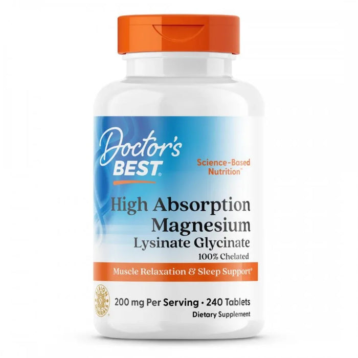 Doctor's Best High Absorption Magnesium 100% Chelated 240tabs Natural Health > Minerals > Magnesium