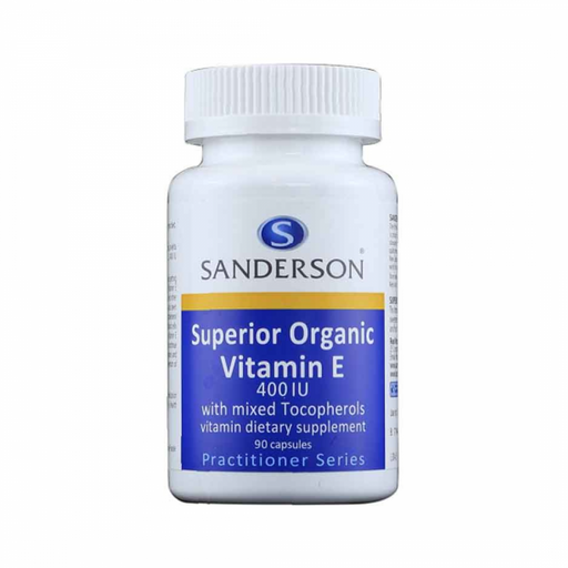 Sanderson Superior Organic Vitamin E 400IU 90caps - The Health Shop