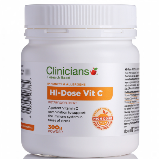 Clinicians Hi-Dose Vit C 300g powder - The Health Shop