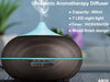 Ultrasonic Aromatherapy Diffuser, Dark Wood Colour - The Health Shop