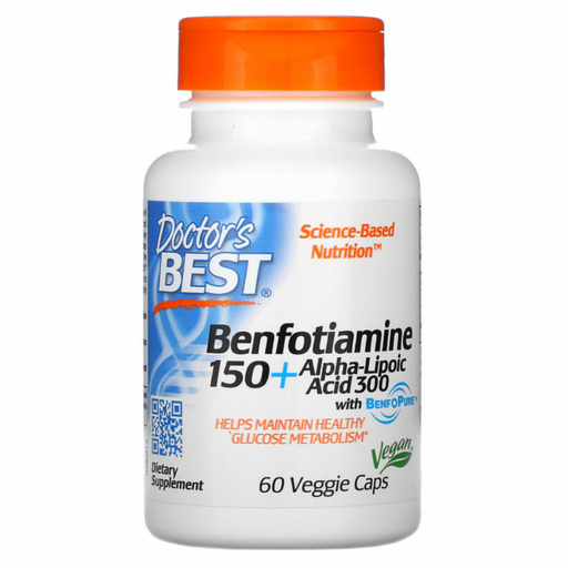 Doctor's Best Benfotiamine 150 + Alpha-Lipoic Acid 300 60vcaps - The Health Shop