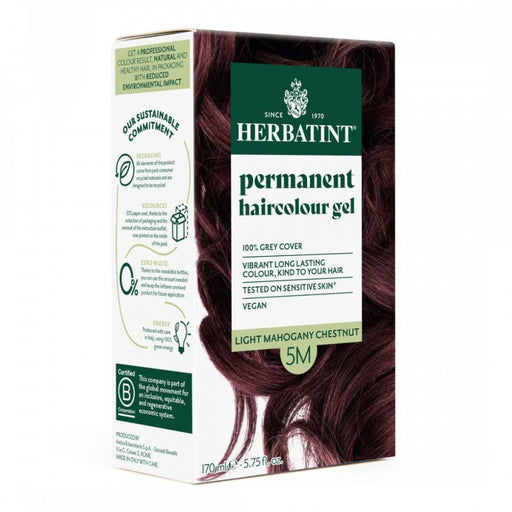 Herbatint Permanent Hair Colour Gel - M Tones: 5M Light Mahogany Chestnut