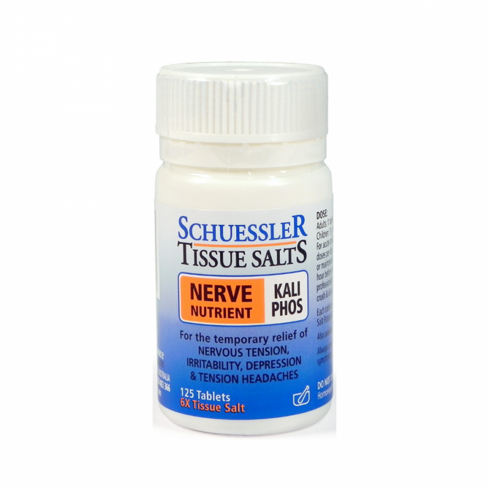 Schuessler Tissue Salts Kali Phos - NERVE NUTRIENT - 125tabs