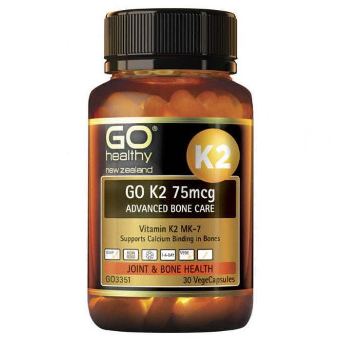 GO Healthy K2 75mcg Advanced Bone Care 30vcaps - The Health Shop