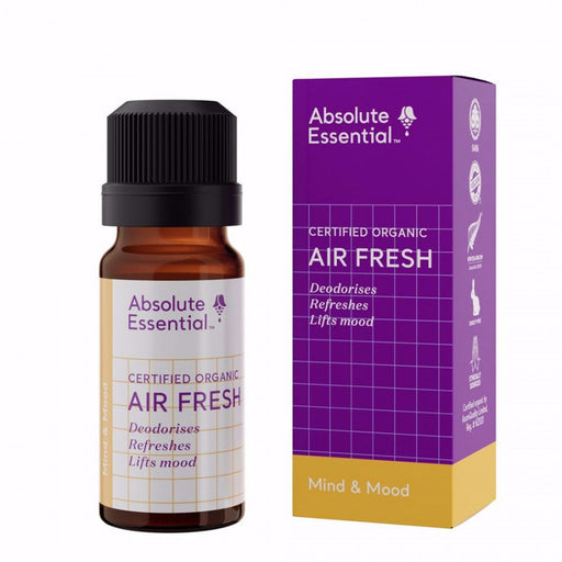 LocalID_6485 Absolute Essential Air Fresh Organic Essential Oil Blend in 10ml glass bottle for aromatherapy
