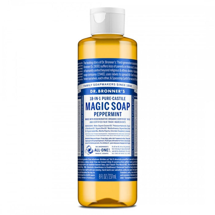 Dr. Bronner's Pure-Castile Magic Soap, Peppermint 237ml
