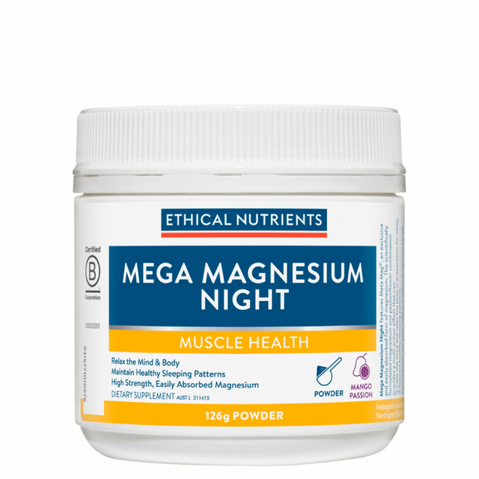 Ethical Nutrients Mega Magnesium Night 126g powder