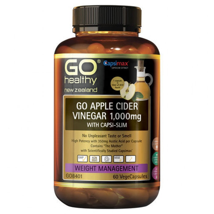 GO Healthy Apple Cider Vinegar with Capsi-Slim 60vcaps