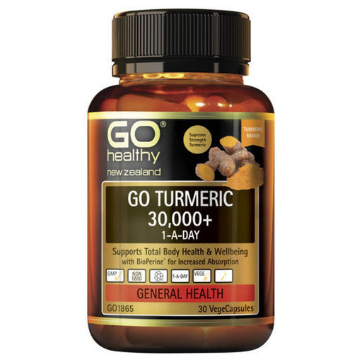 GO Healthy Turmeric 30,000+ 1-A-Day 30vcaps - The Health Shop