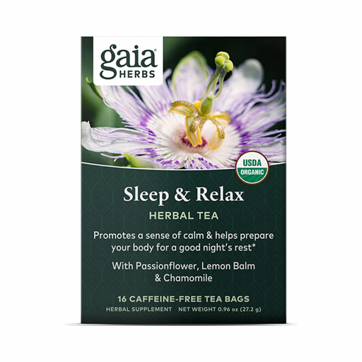 Gaia Herbs Sleep & Relax Herbal Tea 16 tea bags - The Health Shop