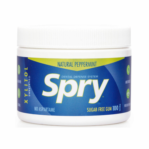 Spry Xylitol Gum PEPPERMINT 100 pieces - The Health Shop