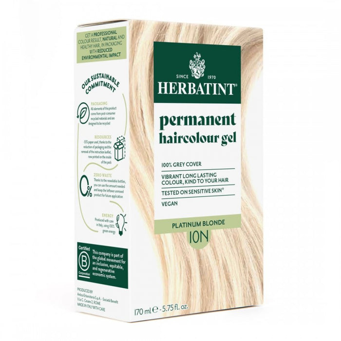 Herbatint Permanent Hair Colour Gel - N Tones: 10N Platinum Blonde